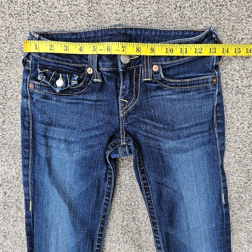 True Religion World Tour JULIE Skinny Jeans MADE IN USA Flap Pockets Size 26 - Picture 8 of 16